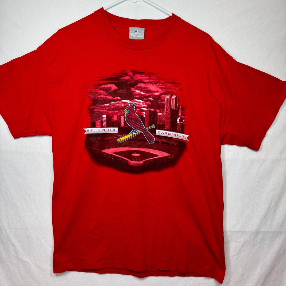 MLB St. Louis Cardinals T-Shirt Graphic Tee Baseball Red Sz Large